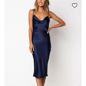 NWT Navy satin sheen Dress - Size 6